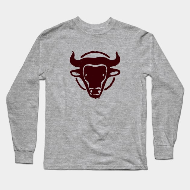 Stylized head of the Minotaur Long Sleeve T-Shirt by croquis design